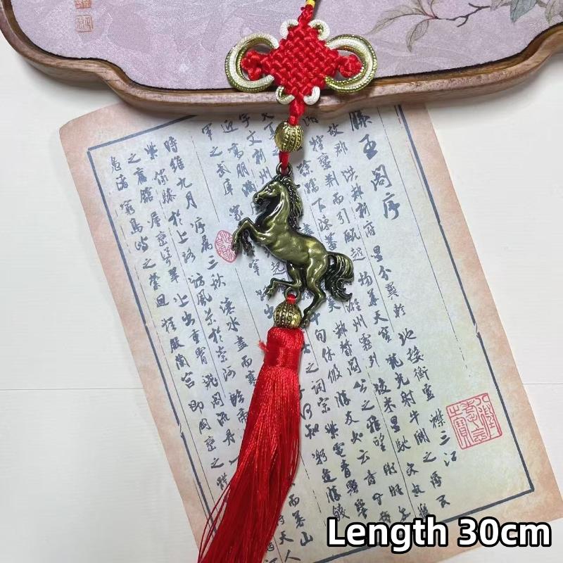 2026 Year Of The Horse Wall Hanging Car Rearview Mirror Pendant Ornament New Year Mascot Pony Lucky Decoration Housewarming Gift