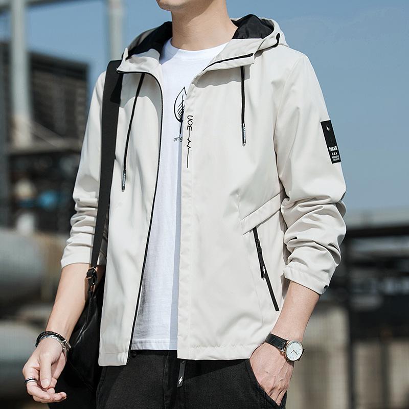 

Men s Trendy Hooded Jacket for Spring & Autumn 2026 - Stylish, Casual, and Versatile Top for Youth M хаки