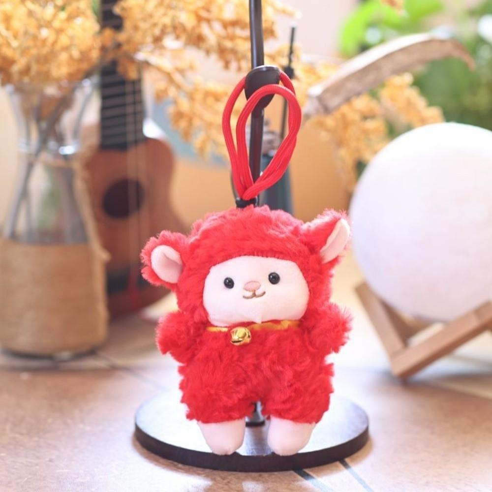 Standing/Sitting Mini Sheep Plush Keychain Cartoon Soft Lamb Doll Ornament  Year of the Sheep