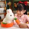 22 /28cm Funny Rabbit Carrot Nest Plush Toys Super Charming Fluffy Rabbit Dolls Creative Car Home Decoration Gift Kids Photo Props