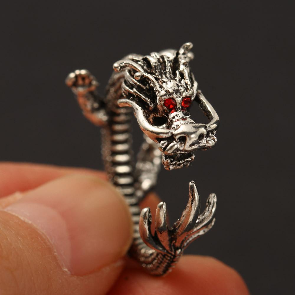 Gift Personality Hip Pop Punk Ring Korean Style Jewelry Men Jewelry Accessories Dragon Head Ring