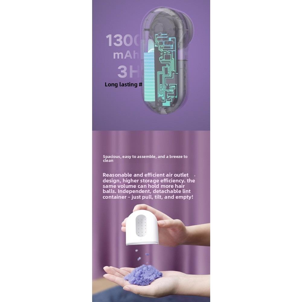 Xiaomi Mijia Hair Ball Trimmer, Rechargeable Lint Remover, Portable Fabric Shaver for Clothes Sweater, Efficient Fuzz & Lint Removal