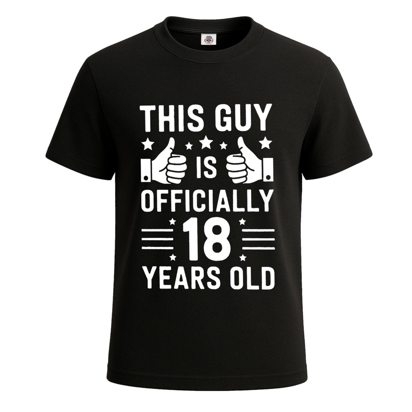 This Guy Is Officially 18 Years Old Funny Men s T-Shirt Novelty Gift Tee Top S разноцветный