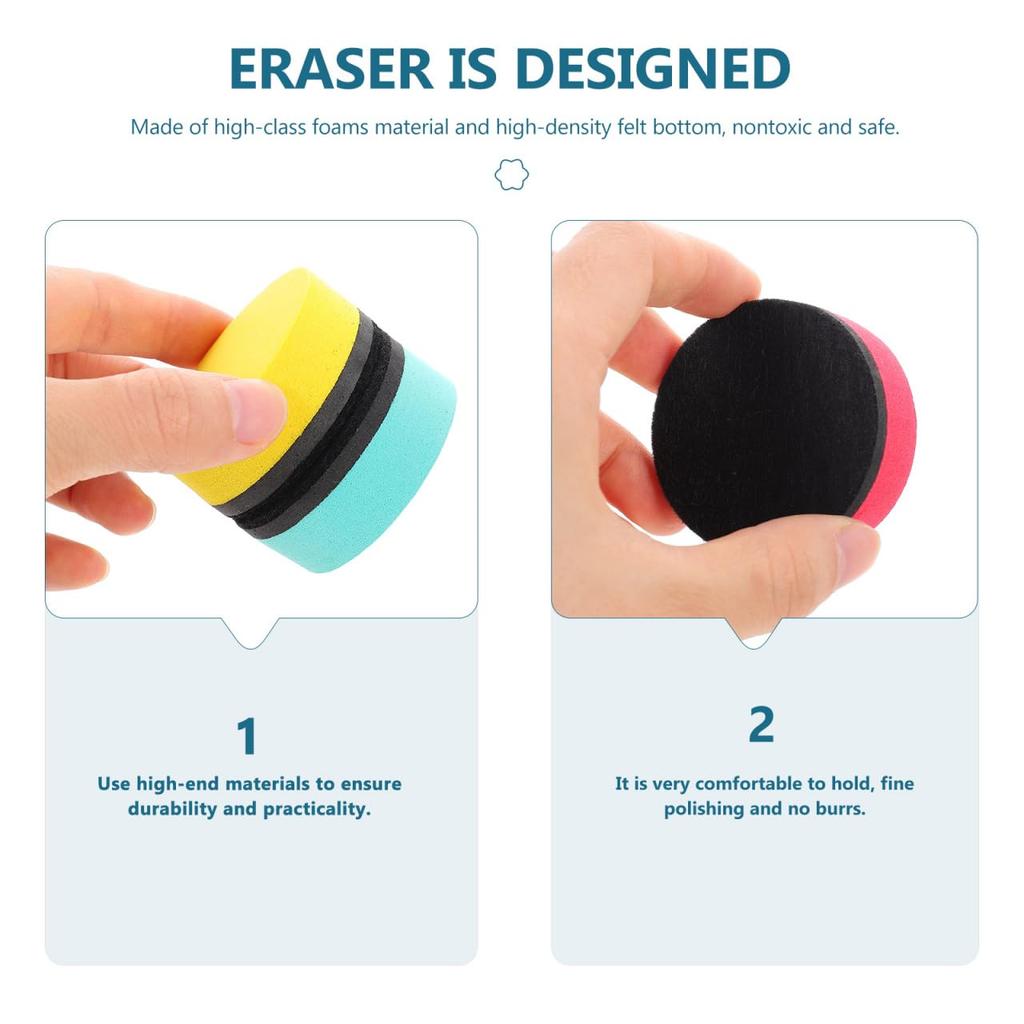EXCEART Whiteboard Erasers, 20-Pack, Magnetic, Easy to Erase, Felt, Small, Mini Cleaner, Multi-purpose, for School and Office