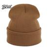 Gorro de punto de color liso de moda para invierno, unisex, gorro tipo calavera holgado clásico, gorro de invierno cálido, gorro informal para hombres y mujeres, suave