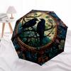 1pc Ravens in Ornate Floral Frame Umbrella with Plastic Handle,Suitable for All Seasons Home Travel Outdoor UmbrellaDD1290