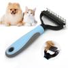 Professionelle Hunde- und Katzenbürste zum Ausbürsten von Unterwolle, Fellpflege-Werkzeug, Haarentferner, Knotenlöser-Kamm für Welpen, Ausfall-Zubehör