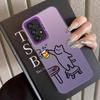 Funny Cat Clear Couple Paired Back Phone Cover Case for Samsung Galaxy A54 A72 A51 A52 A04 A05 A71 A03 A06 A07 A50 A10 A20 A56
