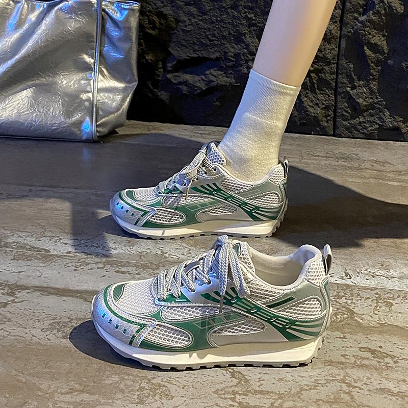Sneaker Daily Plus Size 45 46 Mens Womens Designer Vintage Running Shoes Stylish Genuine Leather Mesh Height Increased Platform Gym Shoes