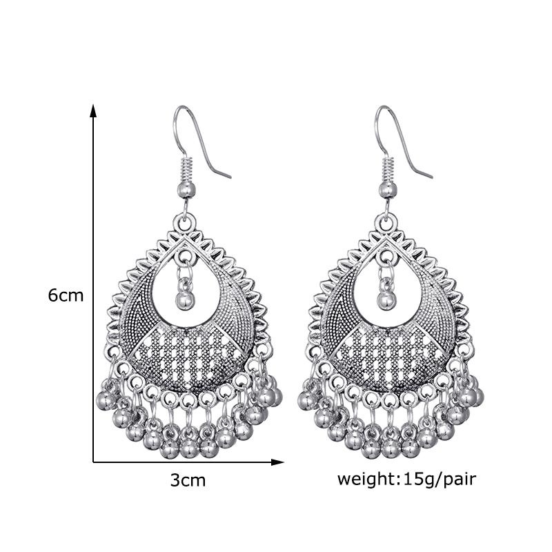 Vintage Drop Dangle Earrings for Women Fashion Jewelry Boucle D’oreille Handmade Beads Hollow Ethnic Indian Earrings Brincos