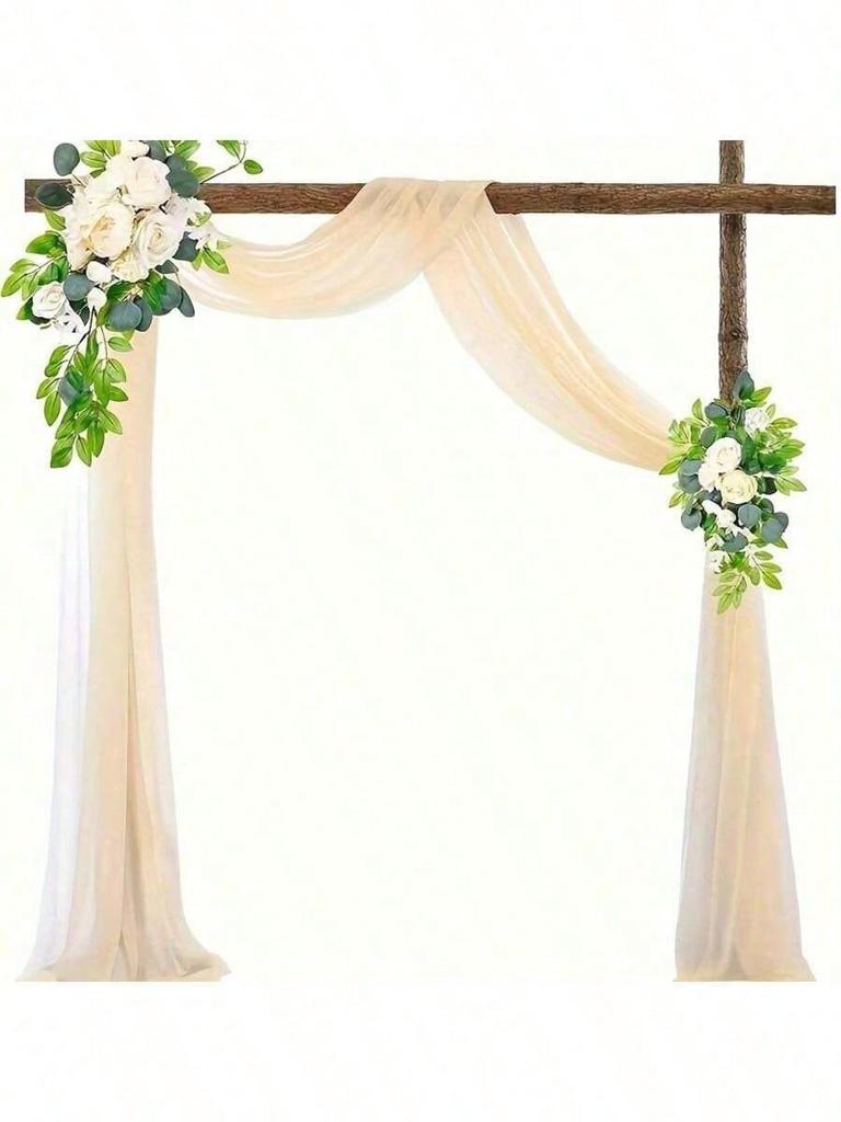 Schamane Hochzeit Mesh Outdoor Hochzeitsfeier Szene Dekoration Hintergrund Hochzeitsbögen Vorhang Mesh