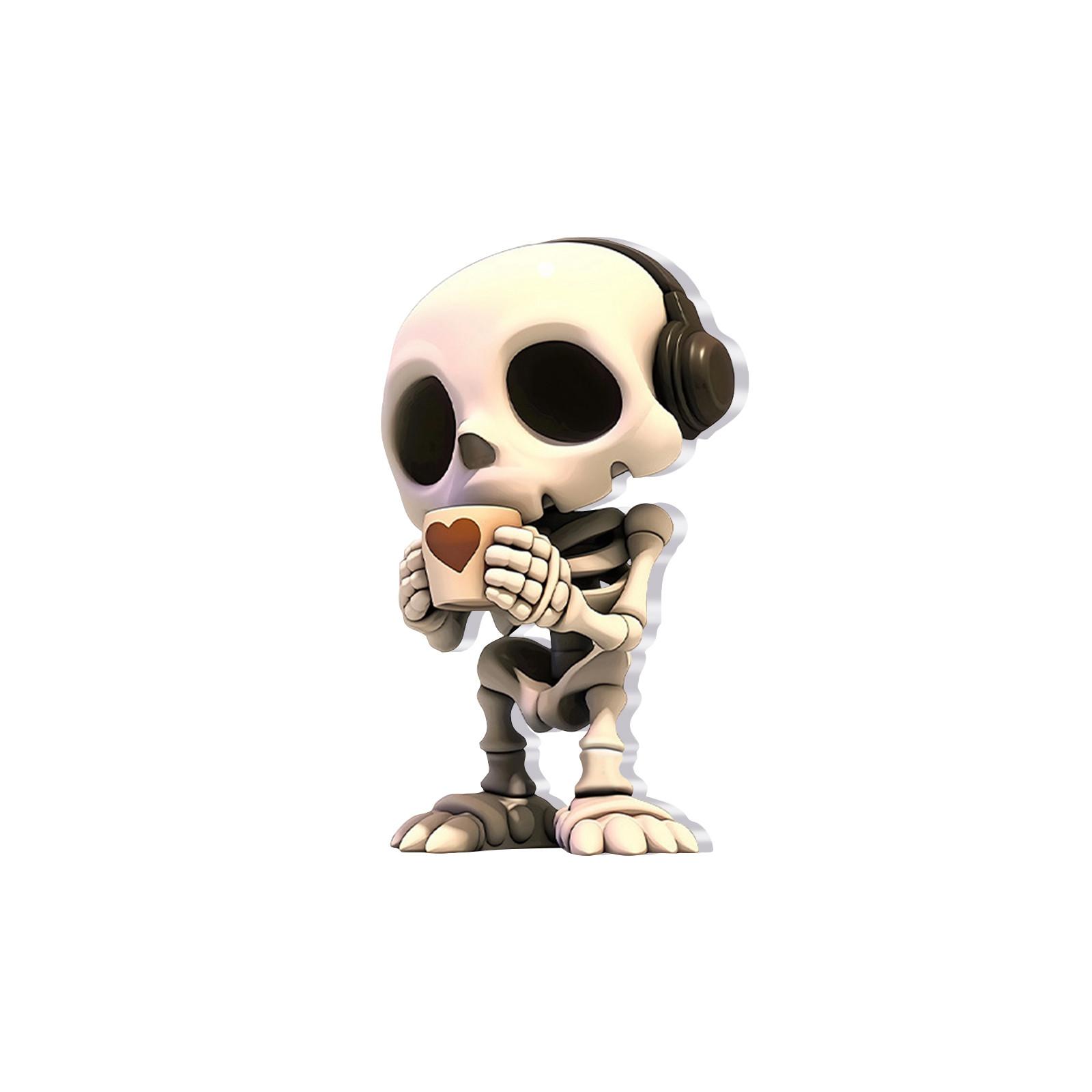 

Подвески на зеркало заднего вида автомобиля Черепа, 2D Акриловые Черепа Пара Хэллоуин Автомобильные Украшения, Забавные Подвески-Скелеты Украшения Декор Зеркала Заднего Вида Автомобиля One Size