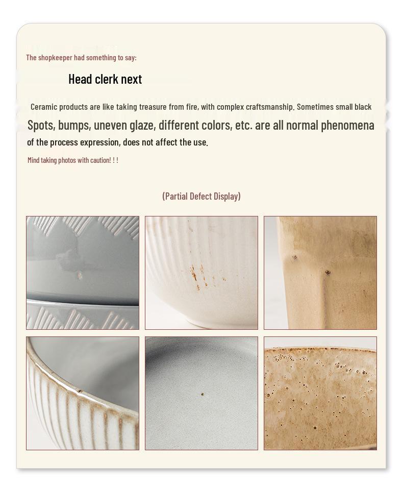 Japanese Retro Ceramic Irregular-Shape Bowl with Kiln-Changed Glaze - Ideal for Rice, Congee, or Noodles