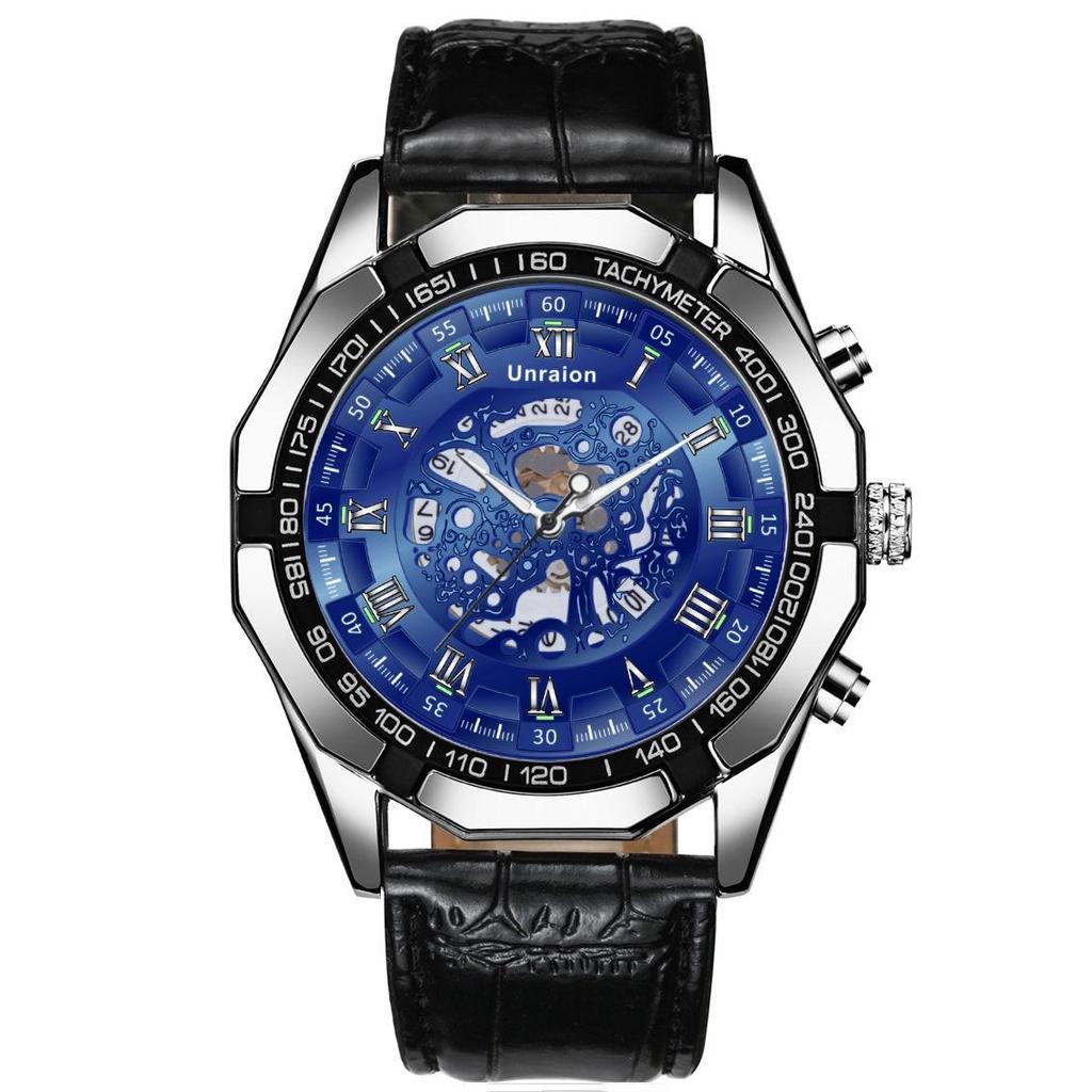 Men's Skeleton Calendar Watch - Waterproof, Luminous, Non-Mechanical, Automatic Movement