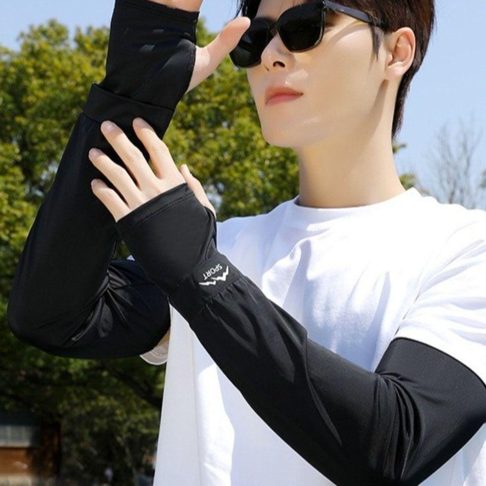 UV Insulation Sunscreen Arm Sleeve Loose Cycling Gloves Elastic Ice Silk Sleeves Outdoor
