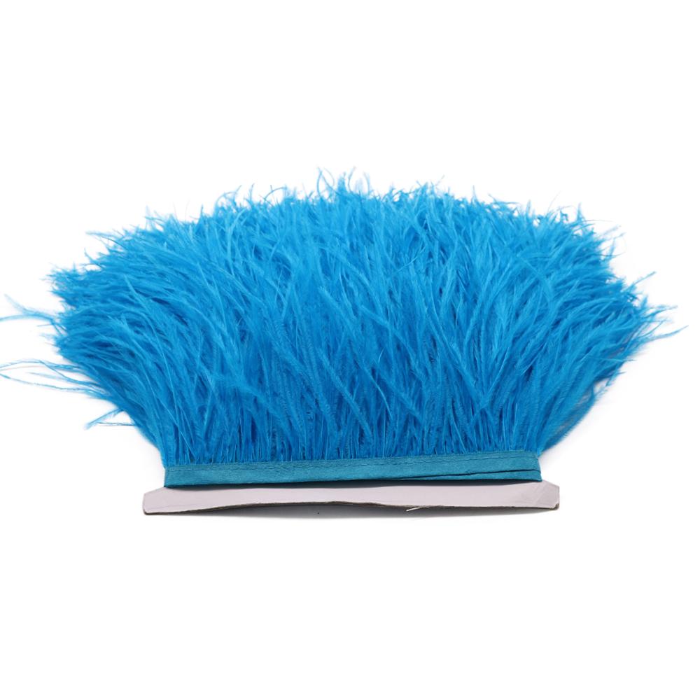 Feather1M 5M 10M 8-10cm Black White Ostrich Feather Trims Ribbon Multicolor Plume for Sewing Feathers Crafts  Dress Clothing Decoration