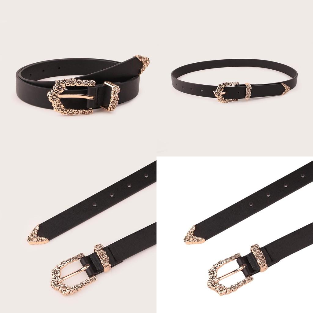 Retro Style Ladies Waist Belt Set With Nickel Alloy Buckles And Natural Elements
