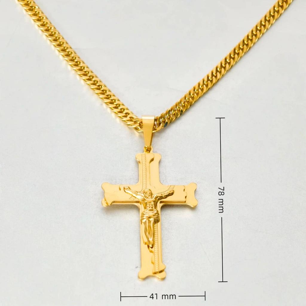 Vintage Curb Cuban Link Chain Necklaces Male Gold Color Stainless Steel Long Choker Chain For Men Women Hip Hop Jewelry Gift