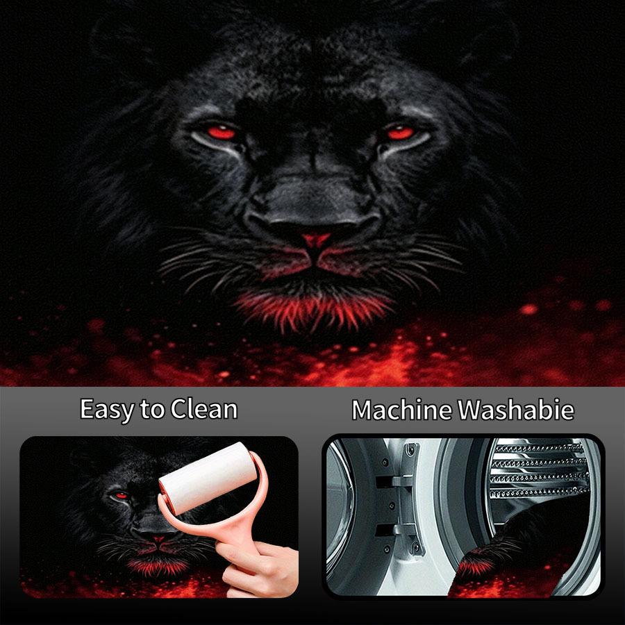1pc Cool Black Panther Print Car Trunk Mat, Interior Protection Cargo Liner, Durable Polyester Floor Mat