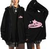 Dark Sweatshirt Men'S And Women'S Hoodies Goth Couple Harajuku Large Size Zip Sweater