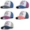 Cotton Five-piece Printing Motorcycle Baseball Cap Truck Cap Made Old Washed Hat Outdoor Visor Hot