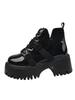 Maillard Short Martin Boots Women's Autumn and Winter Versatile Locomotive Boots Belt Buckle Thick-soled Martin Boots British Style Shows Thin Legs