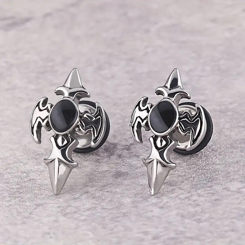

Ретро Серьги-гвоздики с крестами для женщин мужчин Мода Личность Крутые Панк Серьги Ювелирные изделия Подарки для вечеринок серебряный