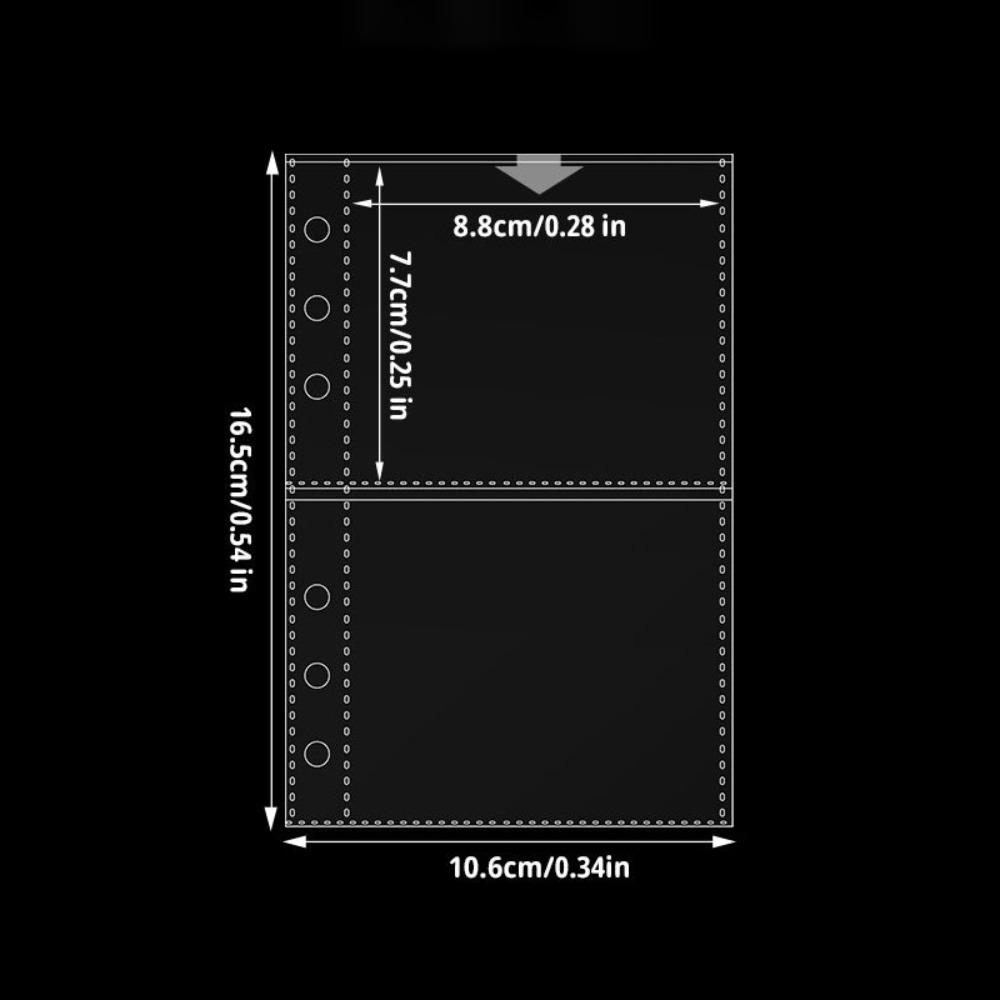 Inner Page Card Binder A6 Photocard Binder Sheets Transparent PP Acid Free Photo Album Refill Pages Multiple Pockets Sleeve