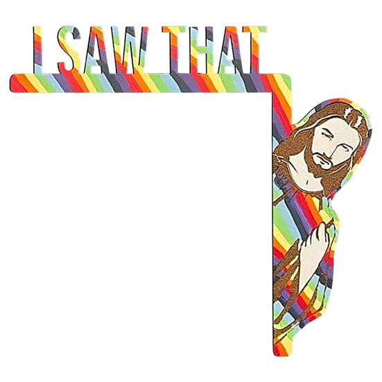 Vintage Jesus Ornament Eco-friendly Garden Door Corner I Saw That