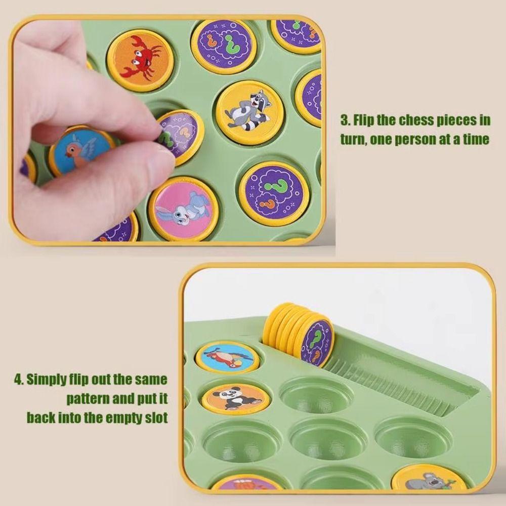 Touch Flip Brain Teaser Chess Board Concentration Bingo Game Concentration Training