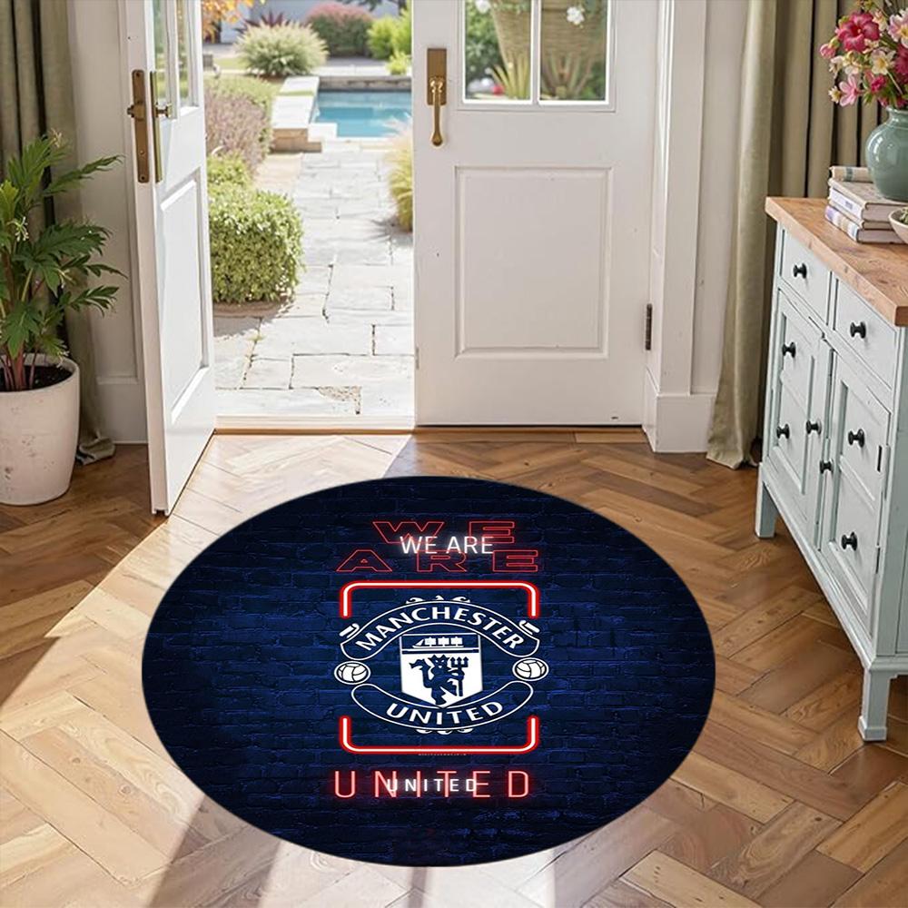 Barcelona Round Office Rug Perfect for Entryway Dining Room Dormitory Study room Antislip Round Carpet Anime Office Decor Spiritual Gift