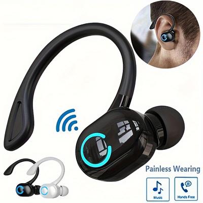 Mini Kabelloser Clip-On Kopfhörer - Einzelohr, Touch-Steuerung für Musik & Anrufe, Kompatibel mit Android/iOS