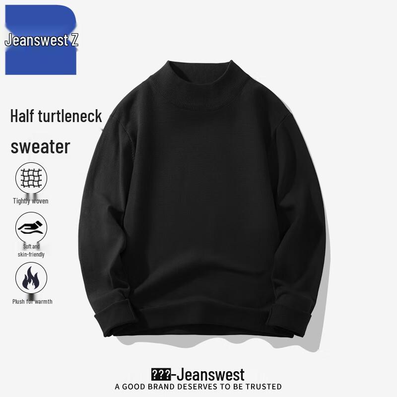 

Jeanswest Men s Casual Half-Turtleneck Loose Knit Sweater ANJ36 L