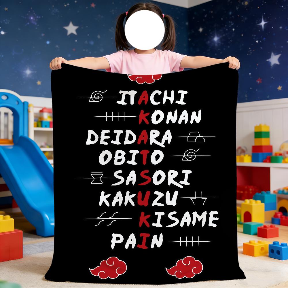 N-Naruto Rote Wolke A-Akatsuki Decke Für Weiche Überwurfdecke für Picknick Bett Sofa Zuhause Schlafzimmer Gemütlich Warm Bequem