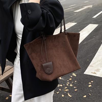 Autumn and Winter Simple Retro Suede Versatile Underarm Bag Women's 2025 New Handbag Commuter Shoulder Bag