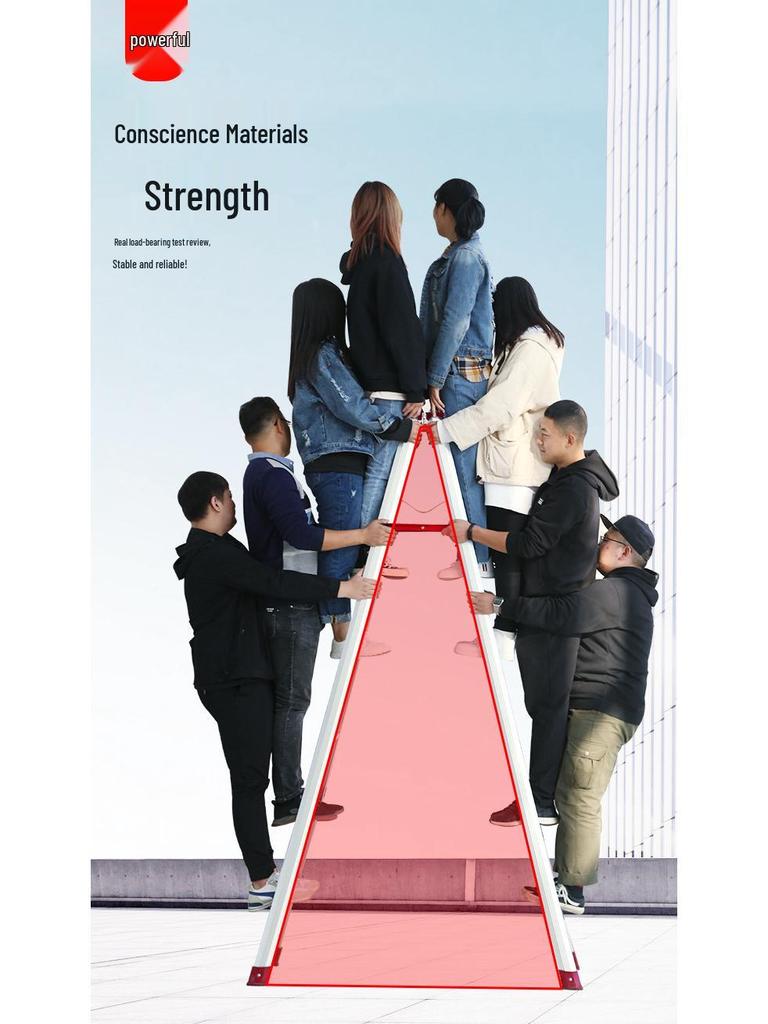 Ruiyang Aluminum Alloy Portable 2m A-frame Folding Ladder