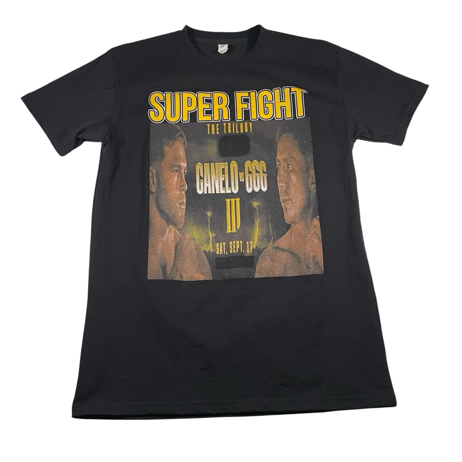 Boxing Canelo Vs GGG Super Fight The Trilogy T M Graphic Print Mens Black Unisex T-Shirt XXL