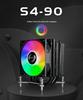 Black Fin Pure Copper CPU Cooler with 4 Heatpipes for 2011, 115X, and 1700 Platforms - Silent Desktop Fan
