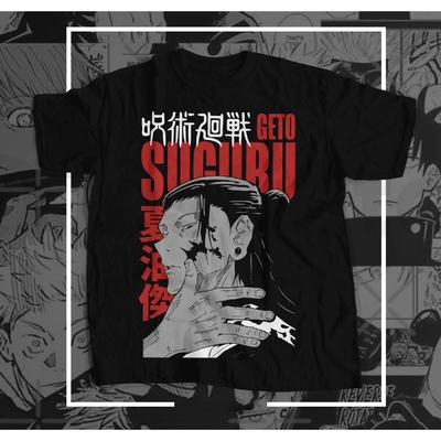Anime Jujutsu Kaisen Letnia Koszulka Geto Suguru Mężczyźni Kobiety Harajuku Vintage Krótki Rękaw Oversize Casual Fitness Komfort Y2k Top