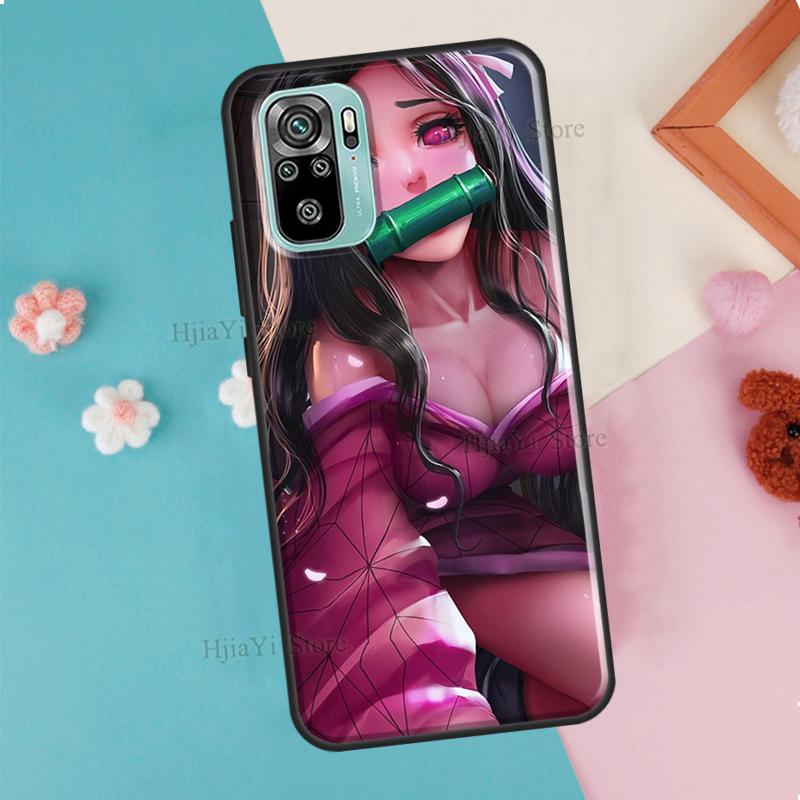 Demon Slayer Kamado Nezuko Hülle für Redmi 9 9A 9C 9T 7A 8A für Xiaomi Redmi Note 8 Pro 9S 8T Note 7 9 10 Pro Hülle