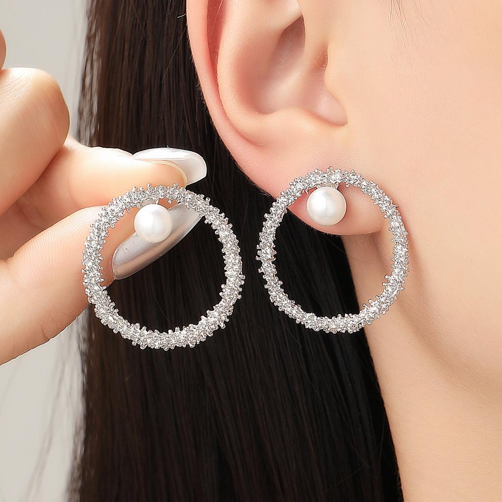 European and American Baroque Special-shaped Pearl Set Jewelry Women's High-end Necklace, Stud Earrings, Bracelet Collar