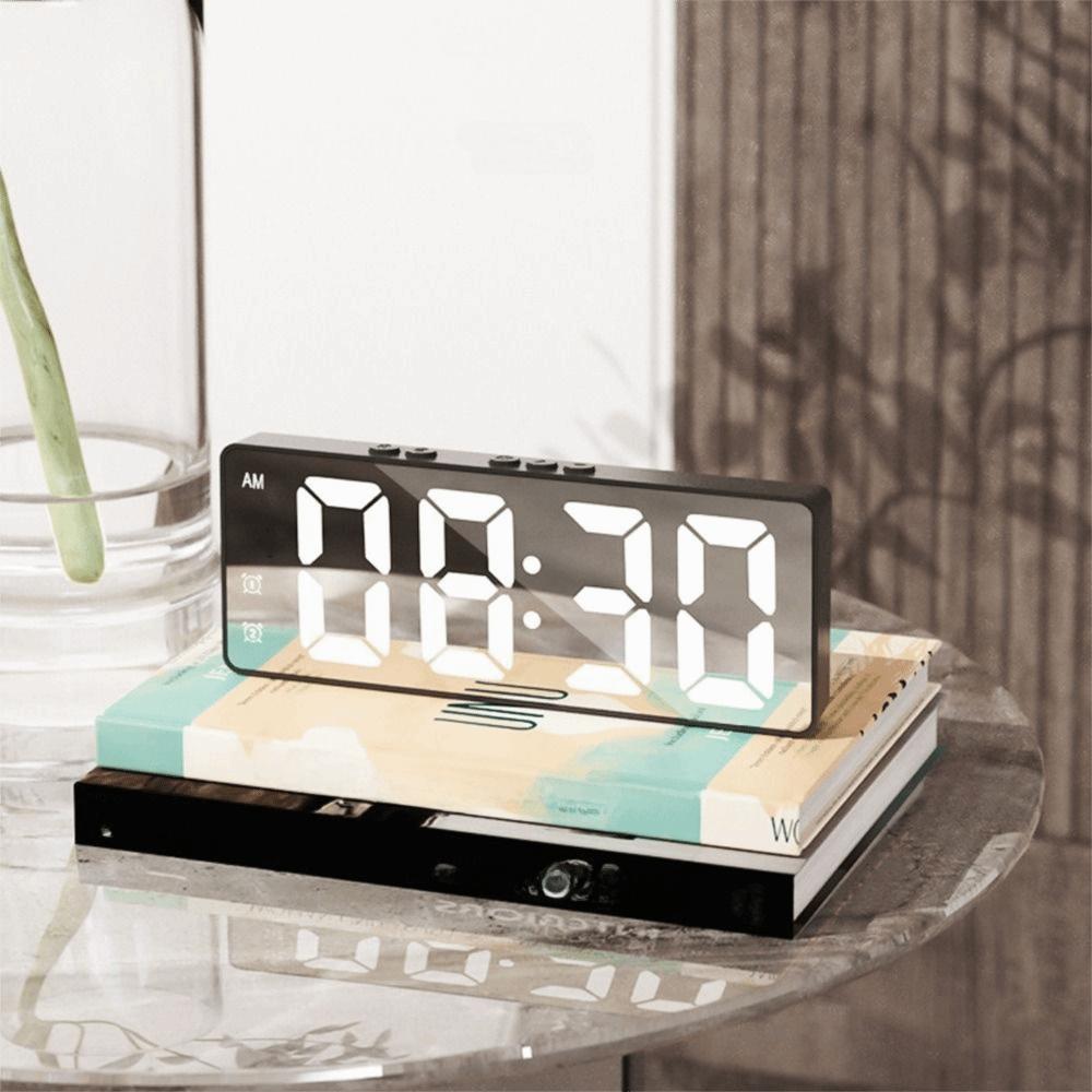 Multi-function Voice Control LED Alarm Clock Mute Dual Alarms Electronic Clock Wake-up Artifact Student Clock Table
