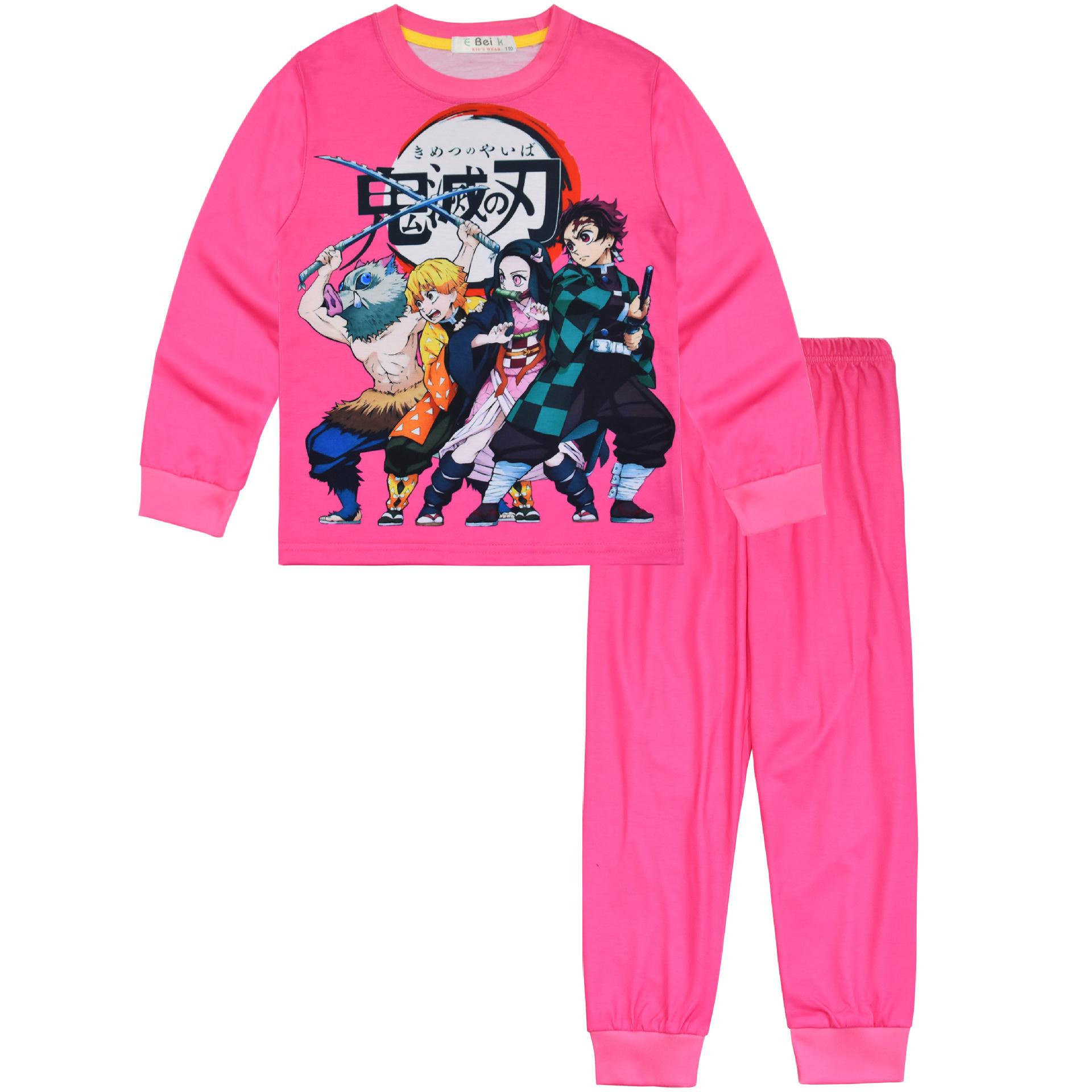 

Children S Digital Printing Medium And Older Children S Loungewear Set Long-Sleeved Two-Piece Pajamas 585 120 розы красного