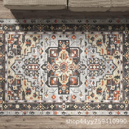 Persian Style Carpet, Living Room Coffee Table, Bedroom Full Of Floor Mats, Ethnic Style Thickened Washable Non-Slip Carpet