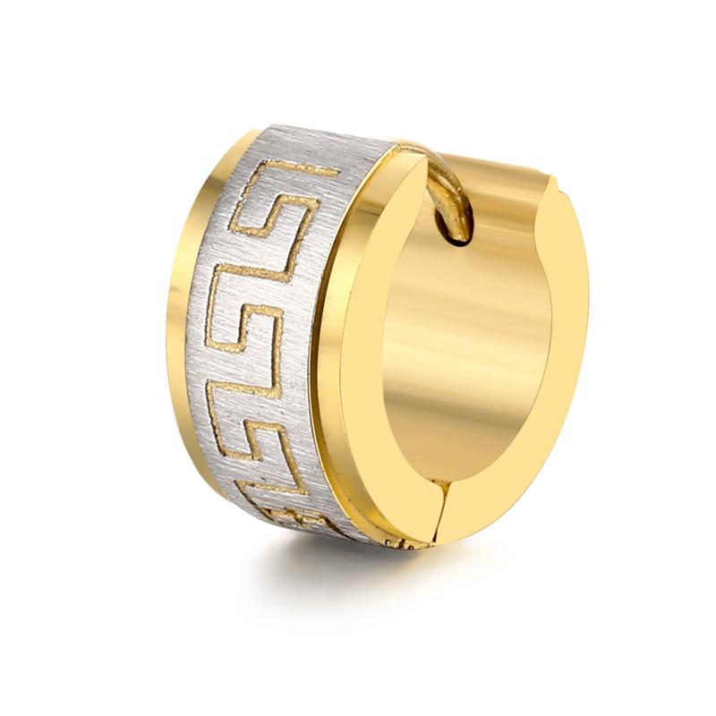 

Западные модные серьги из нержавеющей стали, популярные серьги с дизайном Великой стены для мужчин и женщин, ювелирные изделия CHINA