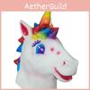 Maschera Divertente Testa di Cavallo Unicorno Costume Animale in Lattice Per Celebrazioni Festive