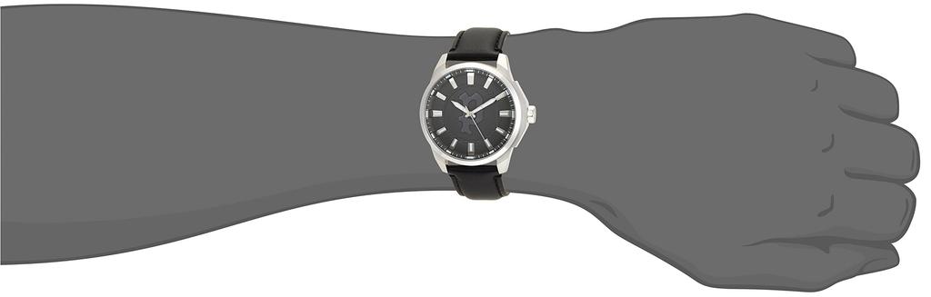 POLICE KAWEKA Quartz Watch with Black Leather Strap Men's