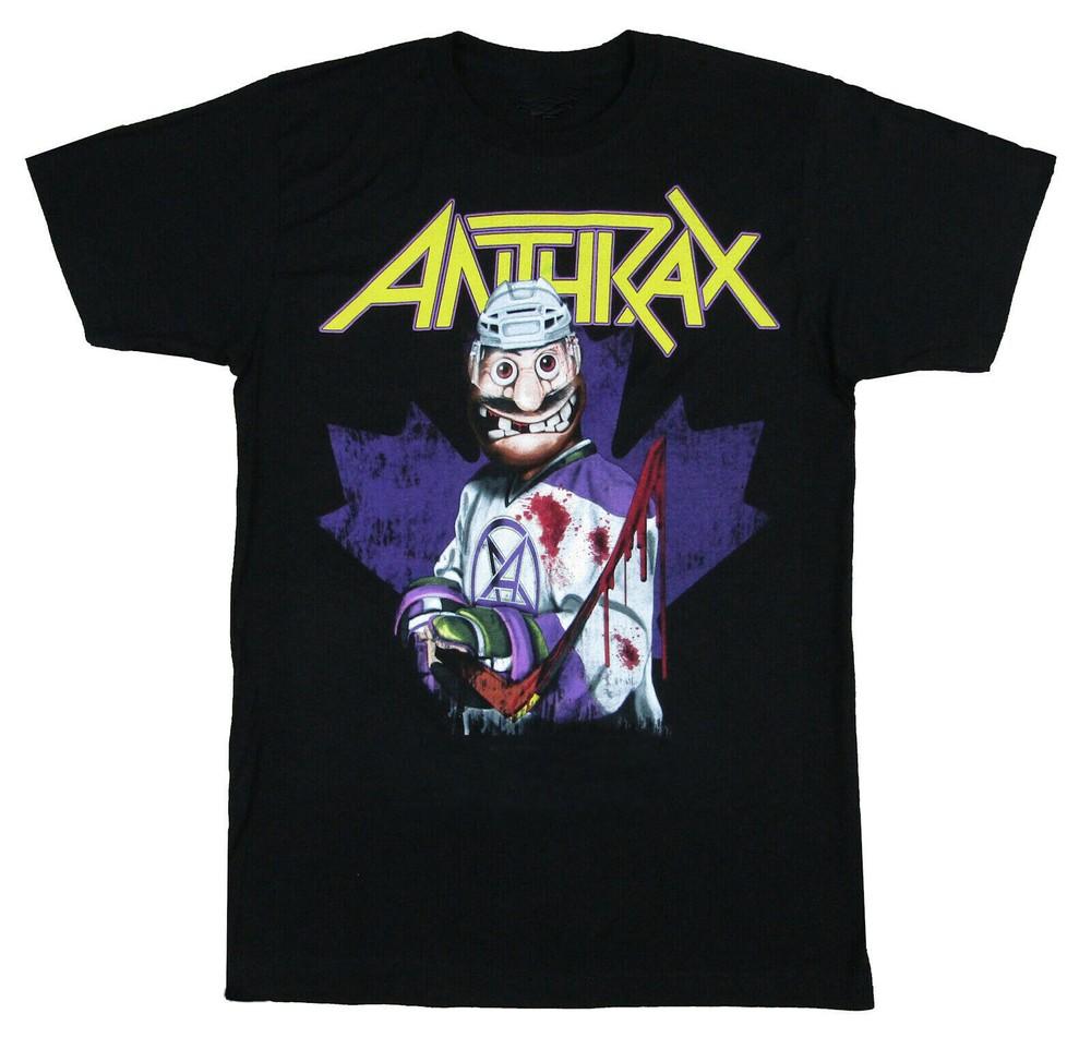 Anthrax Канада Тяжелый Хлопок Черный Все Размеры S-4XL Мужчины Женщины Рубашка Унисекс Футболка M