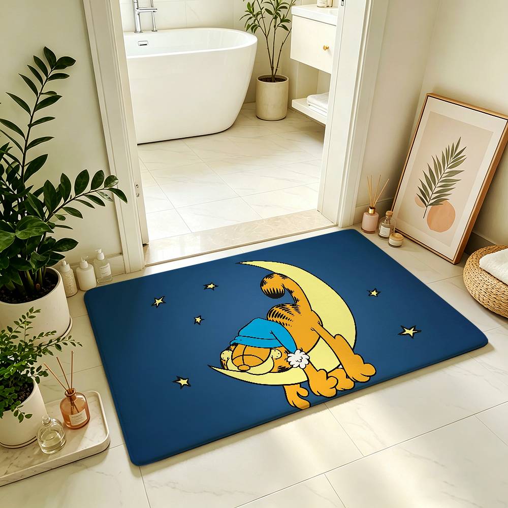 Anime-G-garfieldS Cute Carpet Bathroom Anti-slip Mat Door Mat Home Decoration Mat Entrance Door Mat Scratch-resistant Door Mat