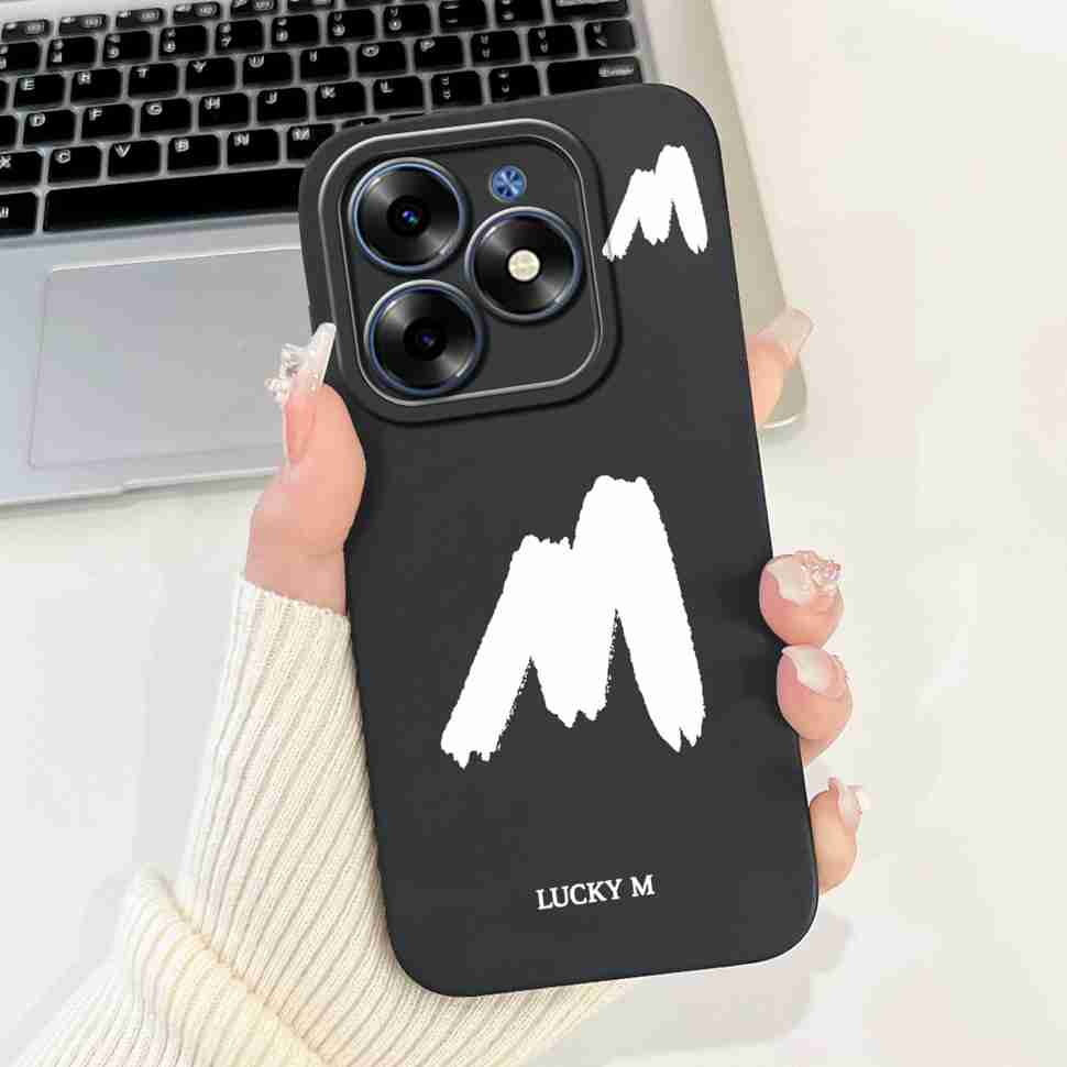 Luckly Letters For Infinix Smart 8 Cases Silicone Soft TPU Shockproof Cover For Infinix Smart 8 7 6 Smart8 Smart7 Smart6 Case